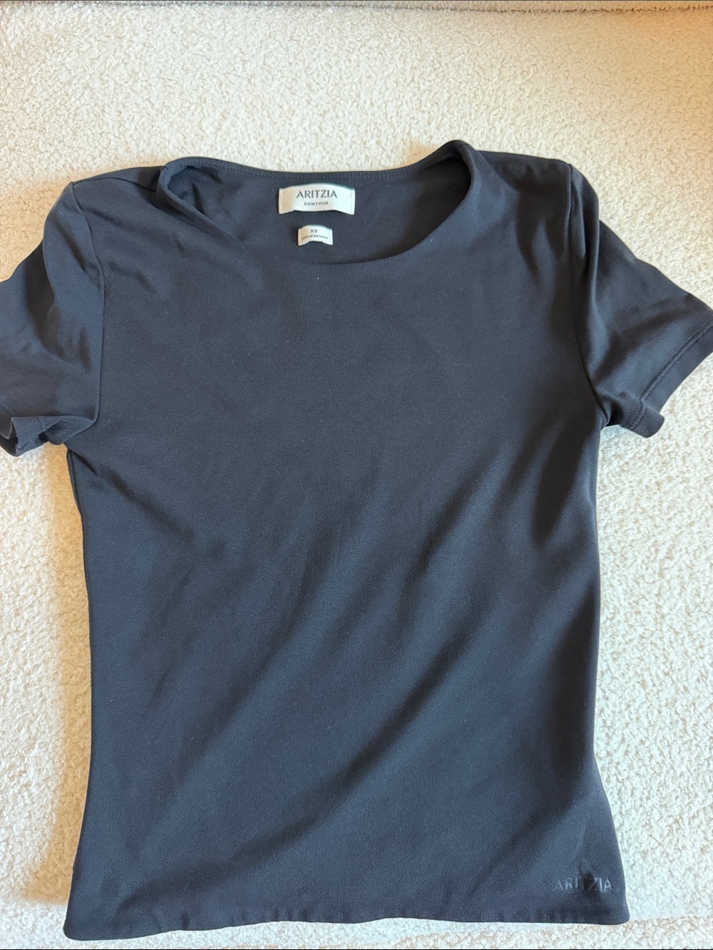 Aritzia Black Short Sleeve Crewneck Tee